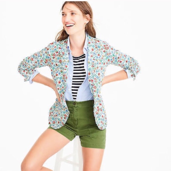 J. Crew Liberty Fabrics Campbell Edenham Floral Cotton Blazer Jacket 4 - Picture 1 of 7